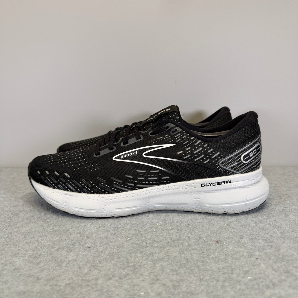 Brooks Glycerin 20 Mens Shoes Size 11 Black White Running Sneakers 1103821D059